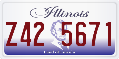 IL license plate Z425671
