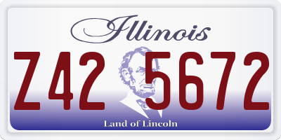 IL license plate Z425672
