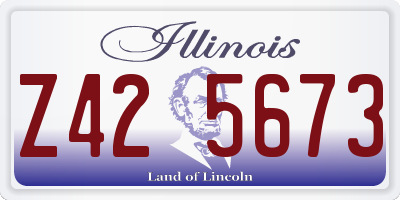IL license plate Z425673
