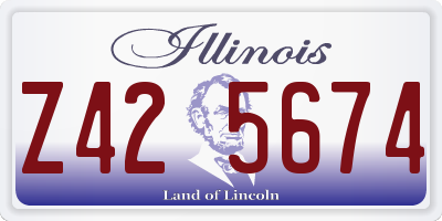 IL license plate Z425674