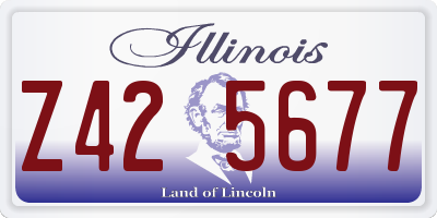 IL license plate Z425677