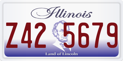 IL license plate Z425679