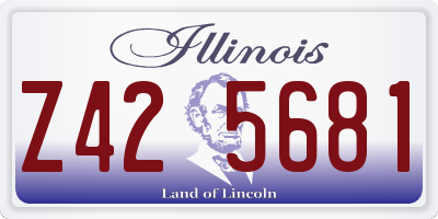 IL license plate Z425681