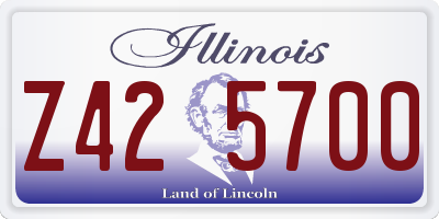 IL license plate Z425700