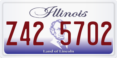 IL license plate Z425702