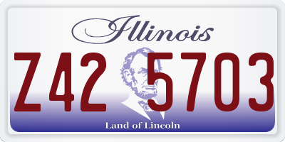 IL license plate Z425703