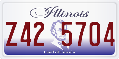 IL license plate Z425704