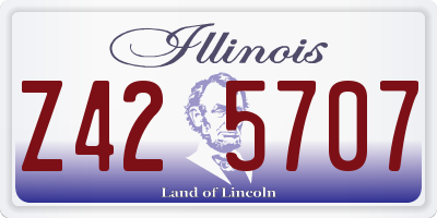 IL license plate Z425707