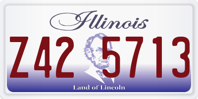 IL license plate Z425713
