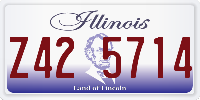 IL license plate Z425714
