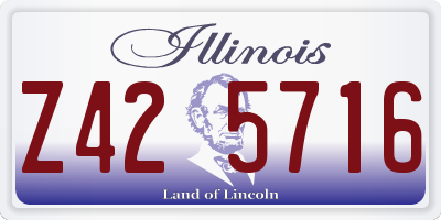 IL license plate Z425716