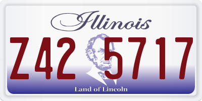 IL license plate Z425717