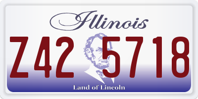 IL license plate Z425718