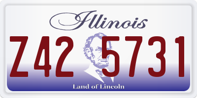 IL license plate Z425731