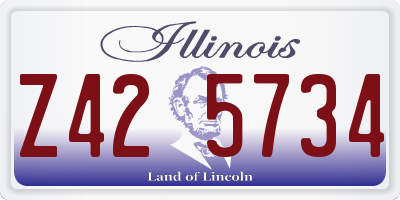 IL license plate Z425734