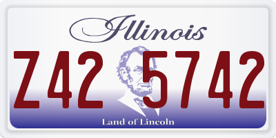 IL license plate Z425742
