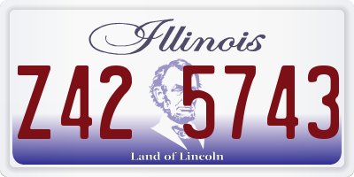 IL license plate Z425743