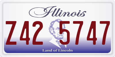 IL license plate Z425747