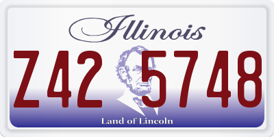 IL license plate Z425748