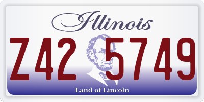 IL license plate Z425749
