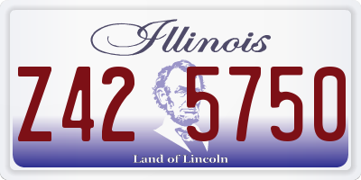 IL license plate Z425750