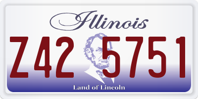 IL license plate Z425751