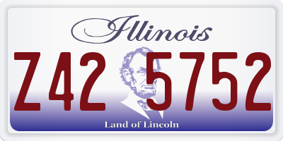 IL license plate Z425752