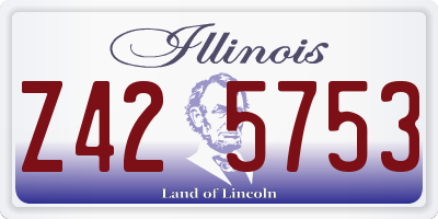 IL license plate Z425753