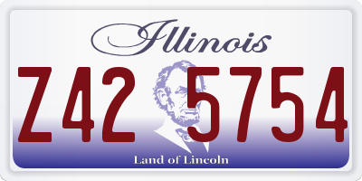 IL license plate Z425754