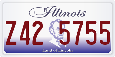 IL license plate Z425755