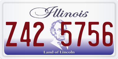 IL license plate Z425756