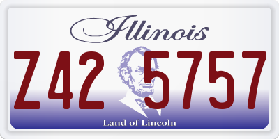 IL license plate Z425757