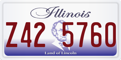 IL license plate Z425760
