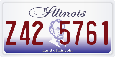 IL license plate Z425761