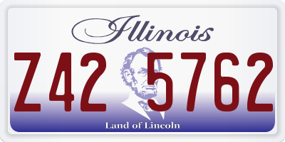 IL license plate Z425762