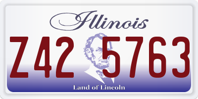 IL license plate Z425763