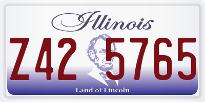 IL license plate Z425765
