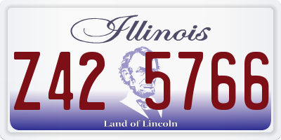 IL license plate Z425766