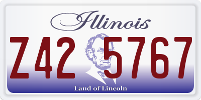 IL license plate Z425767
