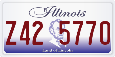 IL license plate Z425770