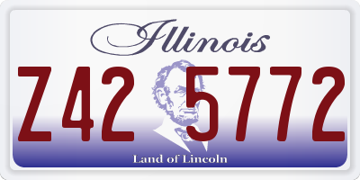 IL license plate Z425772
