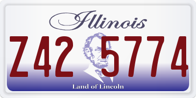 IL license plate Z425774