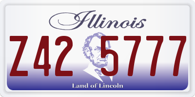 IL license plate Z425777