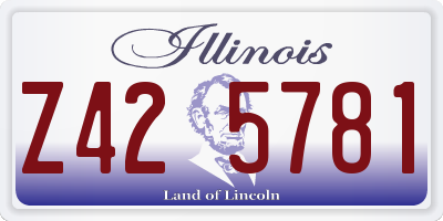 IL license plate Z425781