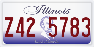 IL license plate Z425783