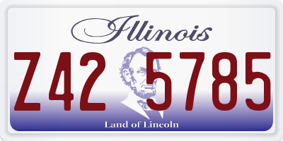 IL license plate Z425785