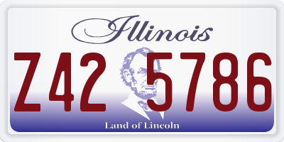 IL license plate Z425786