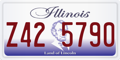 IL license plate Z425790
