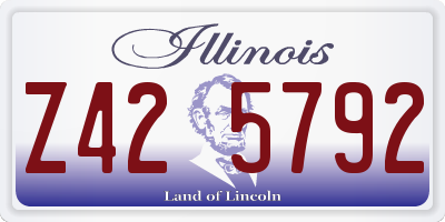 IL license plate Z425792