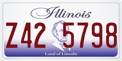 IL license plate Z425798